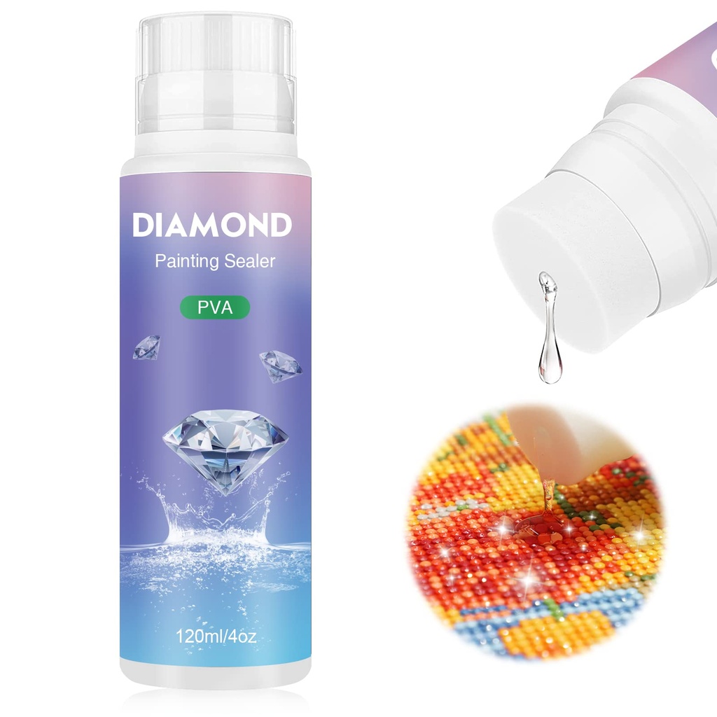 NAIMOER 3Pack Diamond Painting Sealer 360ML, DIY Sealer with Sponge Head, 5D Diamond Painti