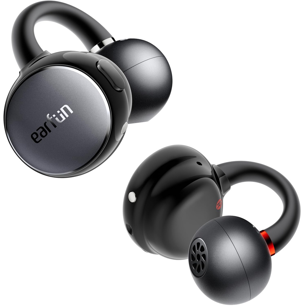 EarFun Clip Open Ear Headphones, Clip on Earphones Wireless Bluetooth 6.0 Headphones