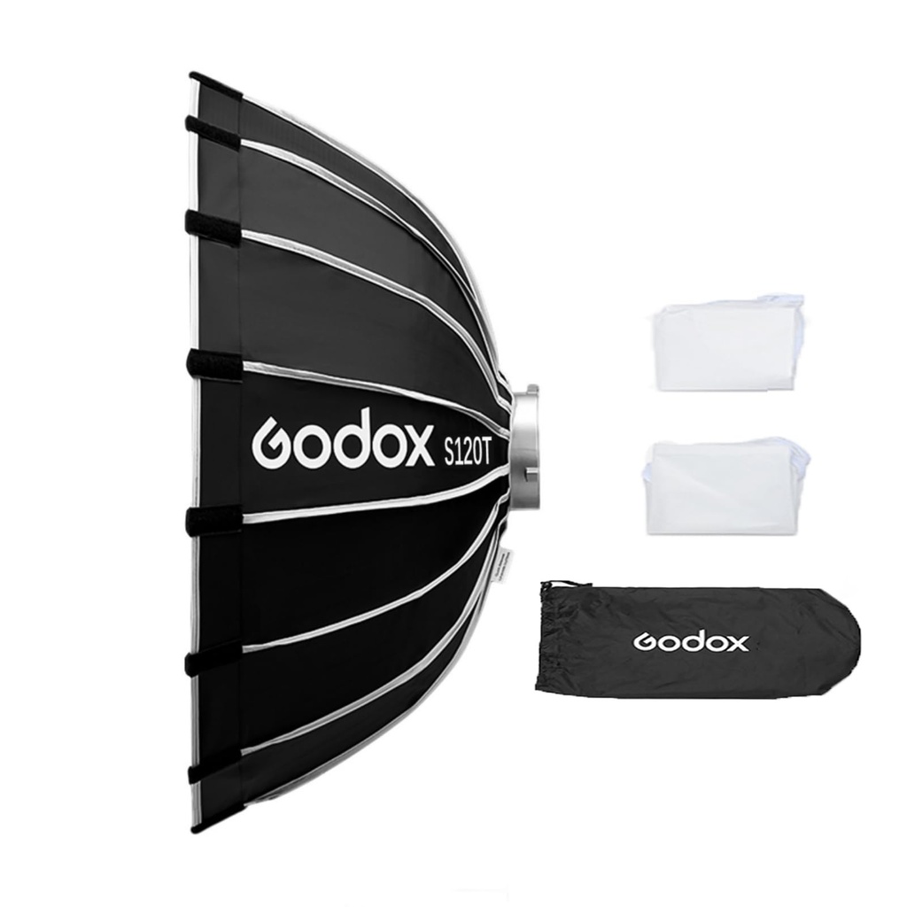 Godox S120T Softbox 120cm/47.2in Foldable Quick Release Umbrella Softbox with Standard Bowe