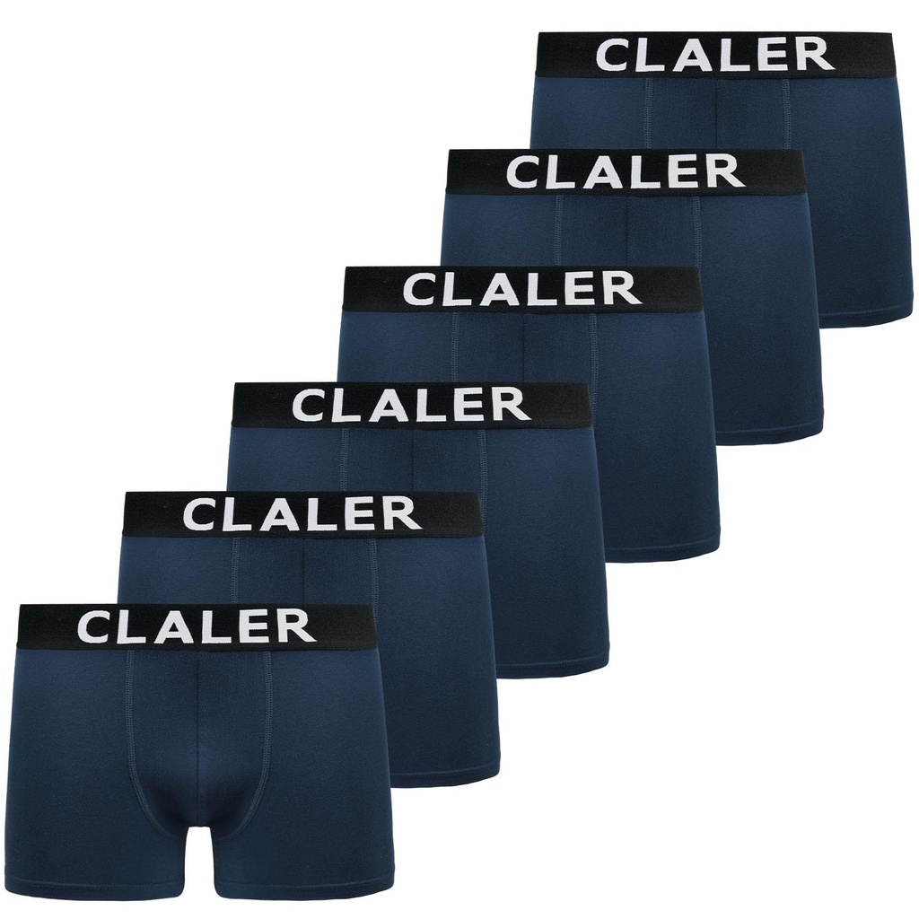 CLALER Boxer Shorts Mens 6 Pack Cotton Trunks Stretchy Soft Fitted Briefs Comfortable and B