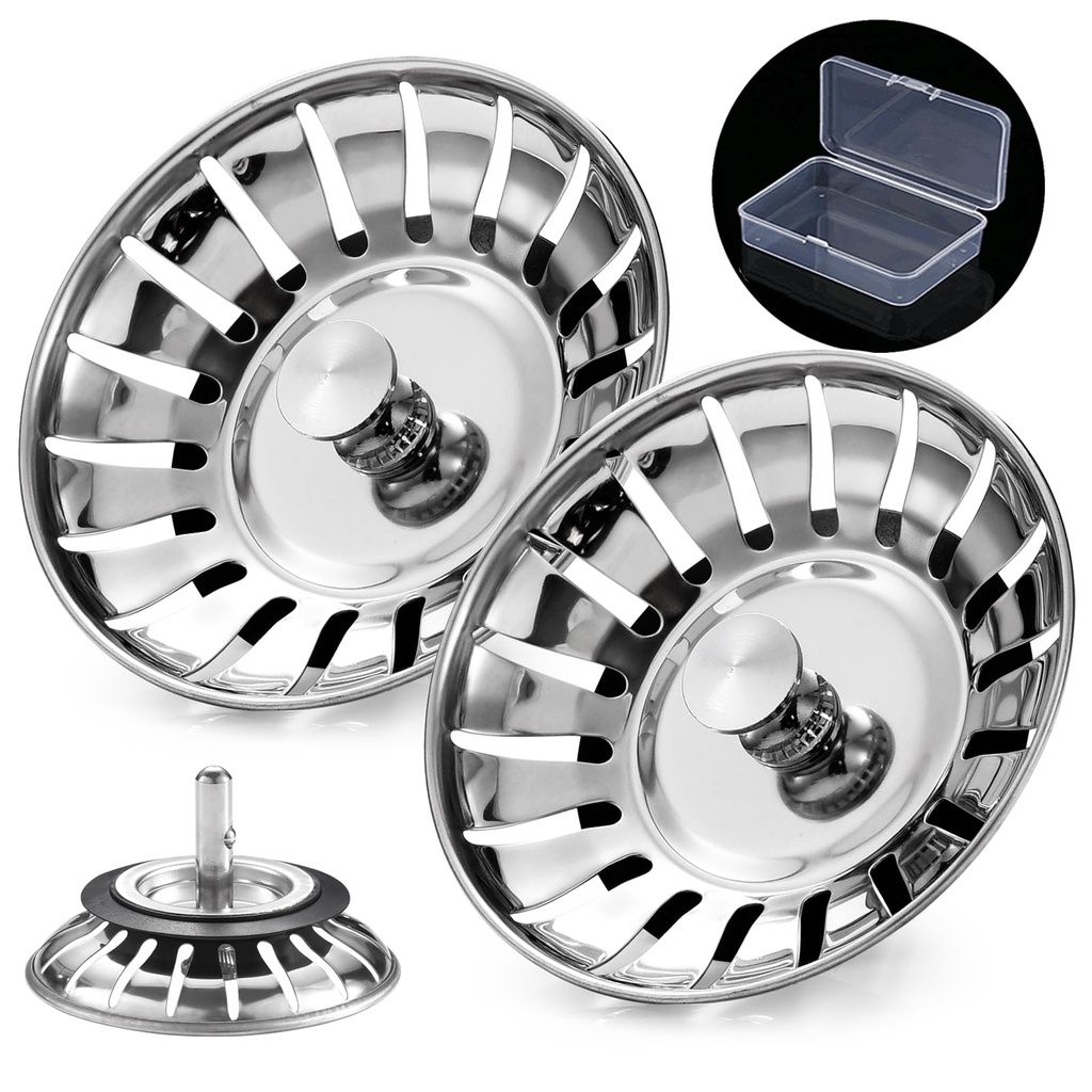 Upgraded Kitchen Sink Plug Strainer Stainless Steel Strainers Sink Plugs Replacement Drain S