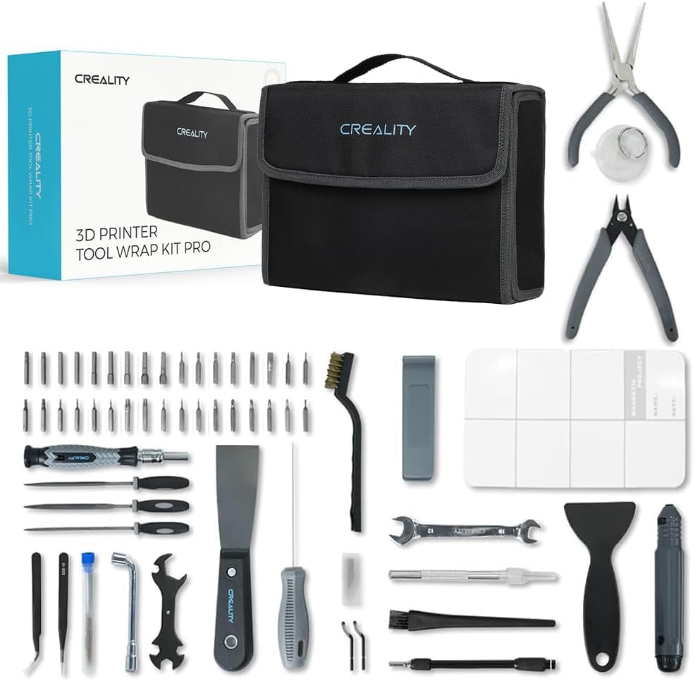 Creality 3D Printer Tool Kit Pro 74PCS, Model Post-Processing Tool, Nozzle Cleaning Set, Fin