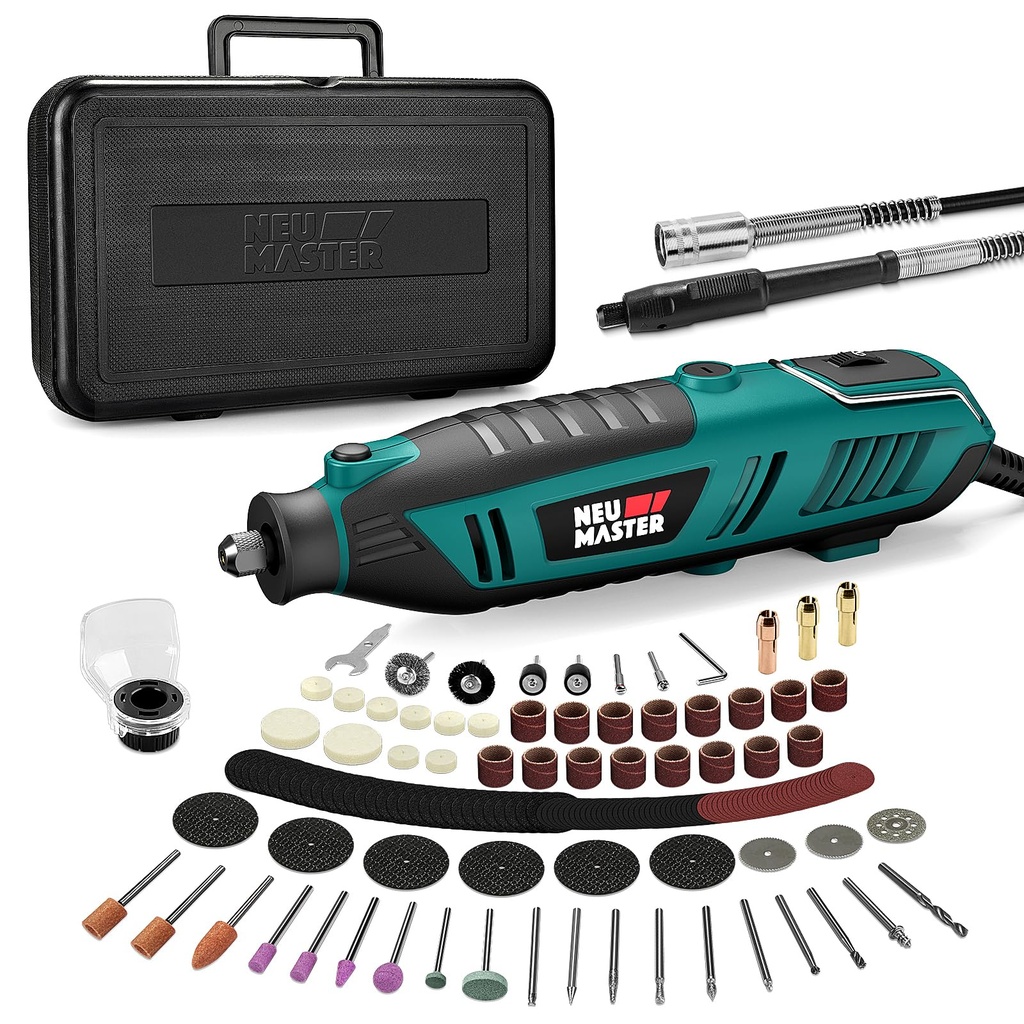 NEU MASTER 180W Rotary Tool Kit, Multi Electric Rotary Tools with 160 Accessories and 6 Var