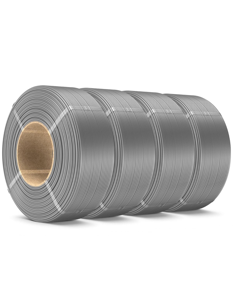 SUNLU PLA+ Filament Refill 1.75mm 4KG, No-Spool Grey PLA Plus Refill for Reusable Spool Refi