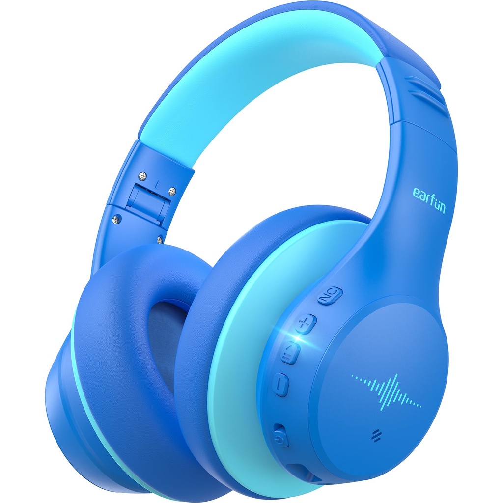 EarFun Active Noise Cancelling Headphones for Kids, 120H Play Time with Mics, Kids Bluetooth
