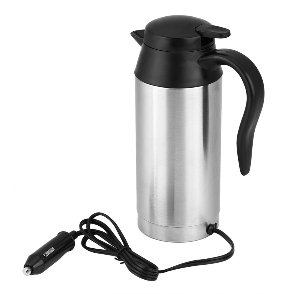 Jadeshay Travel Kettle,12V Kettle Car Electric Heating Cup 750ml Heating Capacity Portable