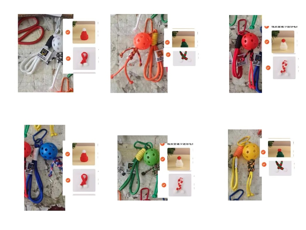 Amoswiz Pickleball ornaments, 6 Pack Mini Pickleball Accessories Gift