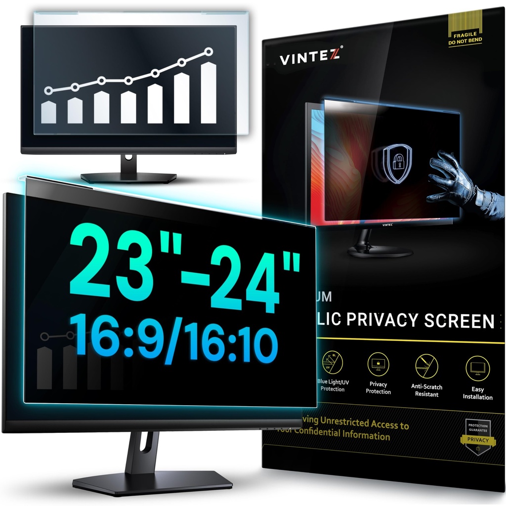 Universal Acrylic 23, 23.6, 23.8, 24 Inch Computer Privacy Screen Filter for Widescreen 