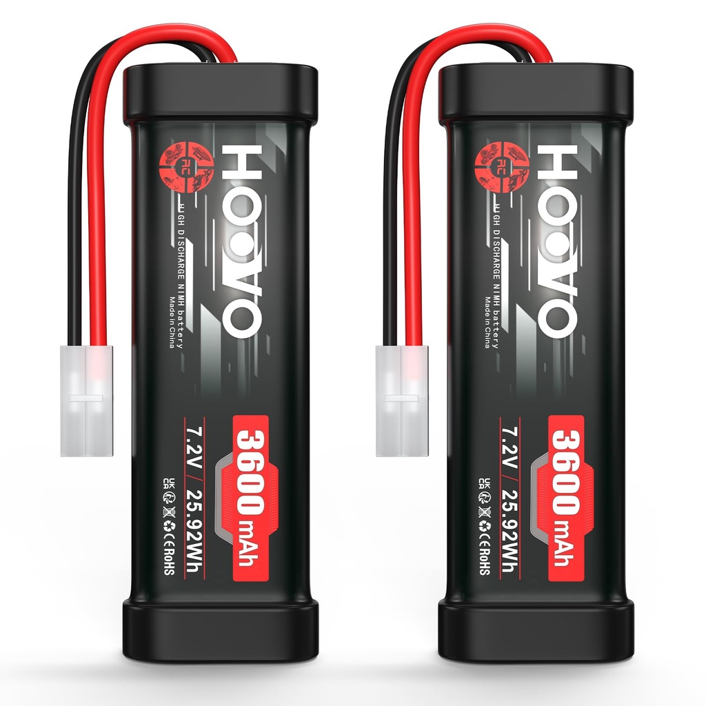 HOOVO 7.2 V NiMH Battery 3600mAh RC Battery for RC Cars Aeroplane Helicopter Boat Buggy Mode