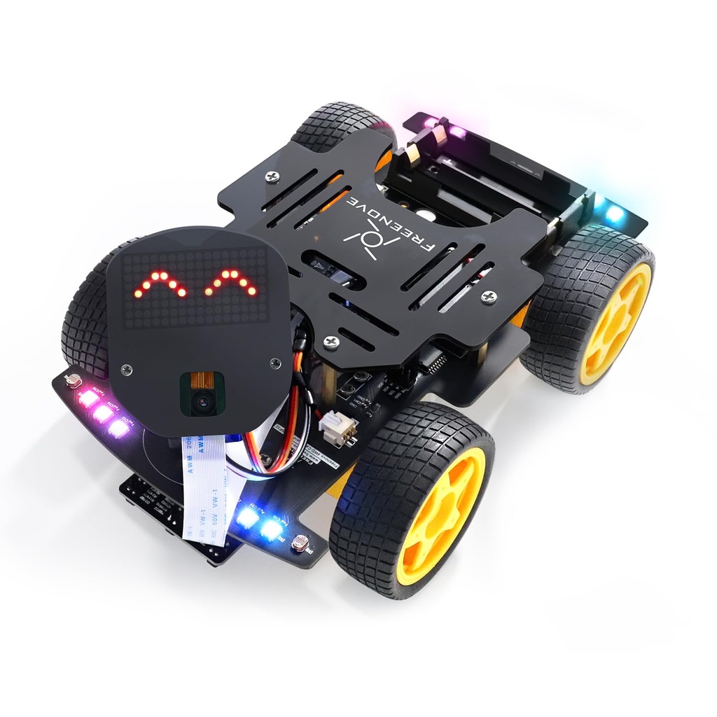 FREENOVE 4WD Car Kit for ESP32 CAM (Included), Dual-core 32-bit 240 MHz Microcontroller, Cam