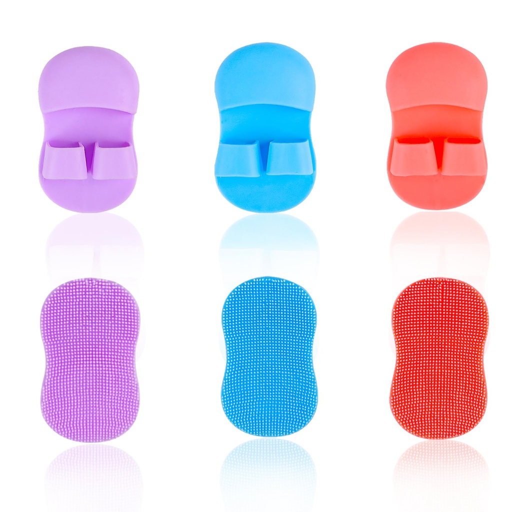LOMIMOS Silicone Face Scrubber, 6Pcs Soft Silicone Facial Cleansing Brush Manual Face Clean