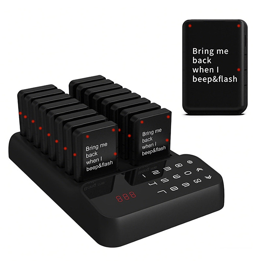 YUZINO Restaurant Pager System with 16 Pagers, 1000M Wireless Restaurant Buzzer