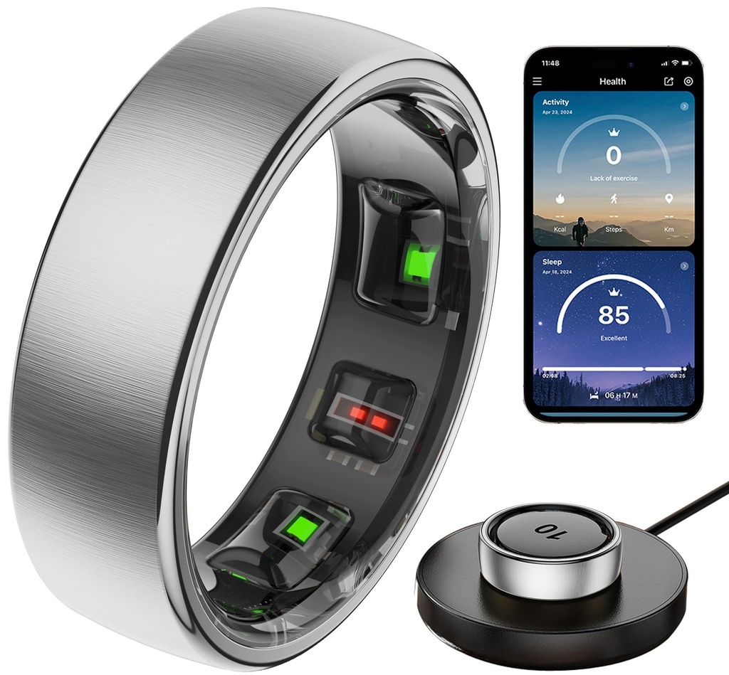 findtime Smart Ring Heart Rate Monitor Sleep Tracker Blood Oxygen Monitor Fitness Tracker St