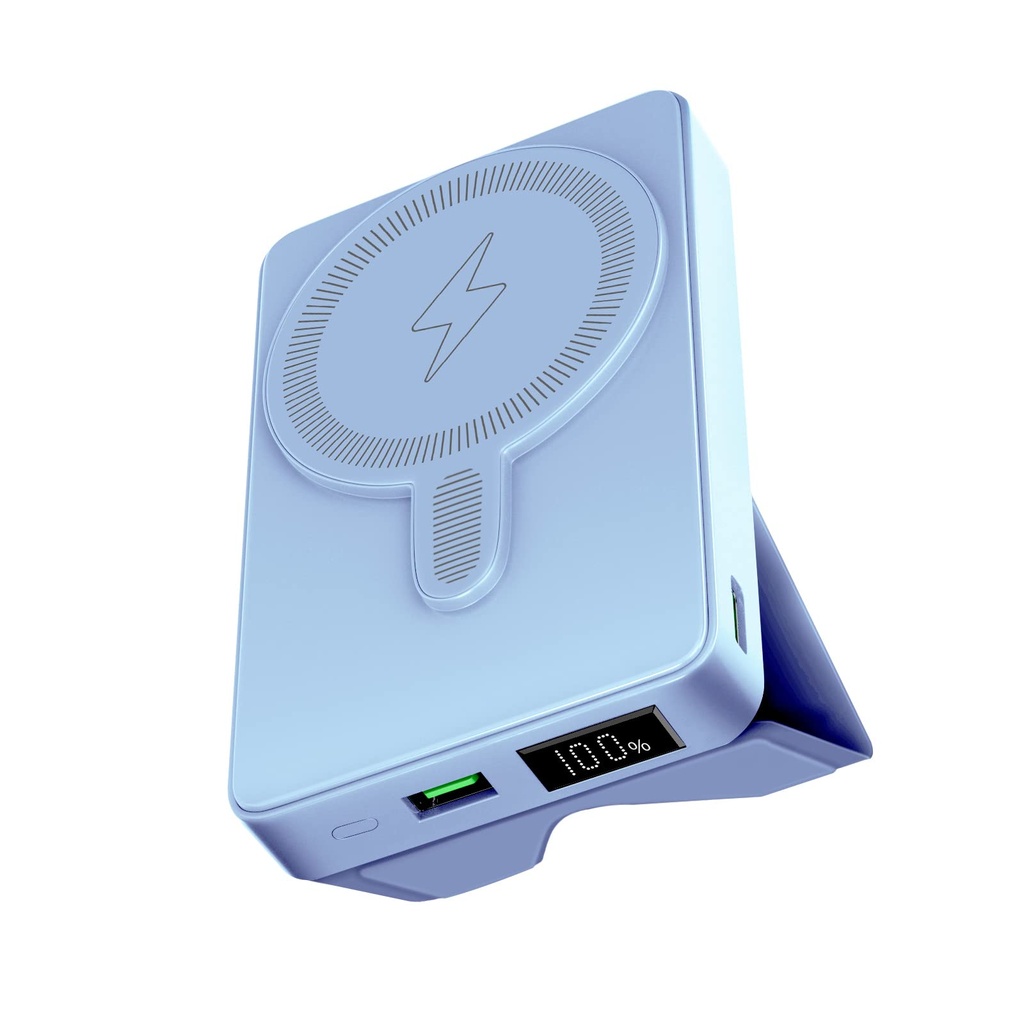 SITONG Magnetic Wireless Power Bank with Foldable Stand Compatible with MagSafe, 10000mAh Ba