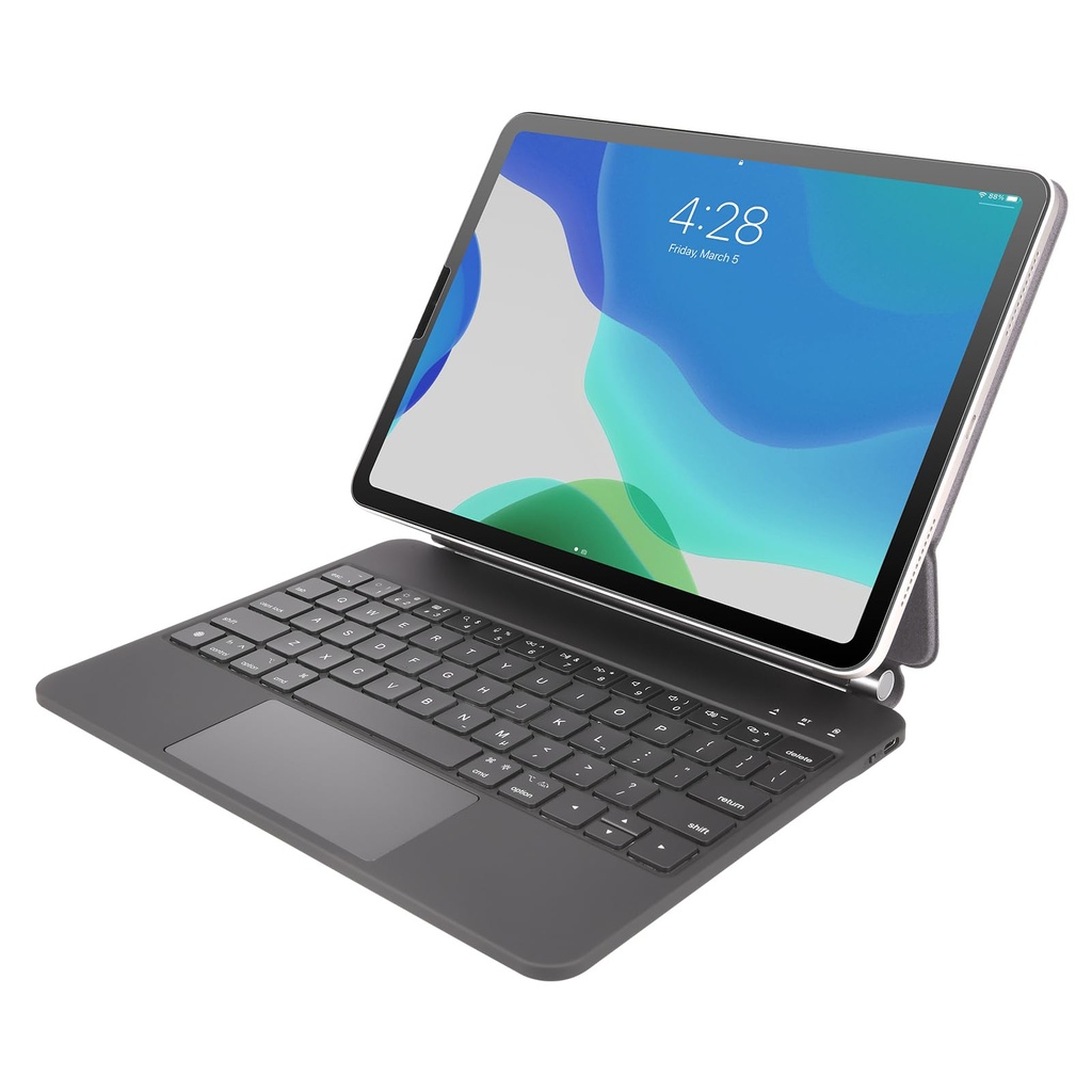 Rii Magnetic Keyboard Case with Touchpad for iPad Air 11 Inch (M2) 2024, Air 5th/4th Gen, iP