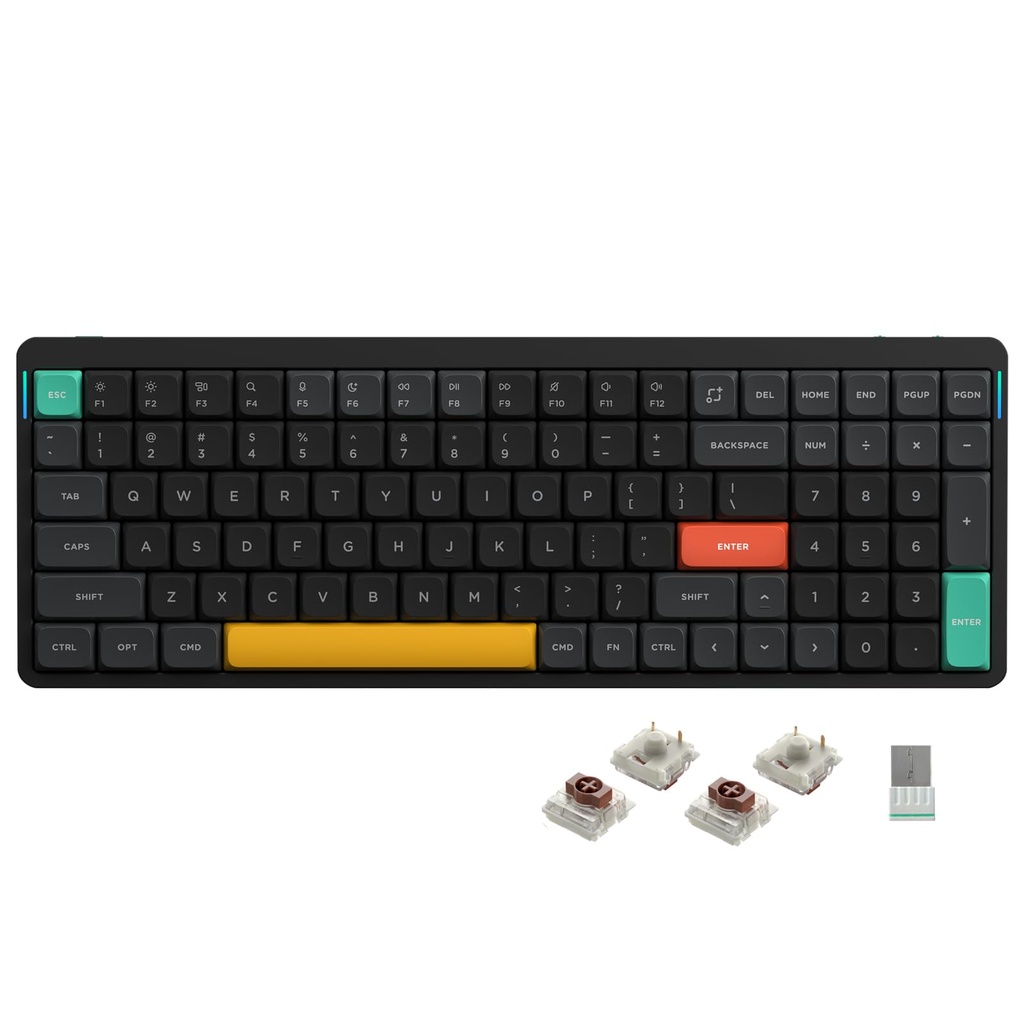 nuphy Air96 V2 Wireless Mechanical Keyboard,100 Keys RGB Backlit Keyboard, Supports Bluetooth