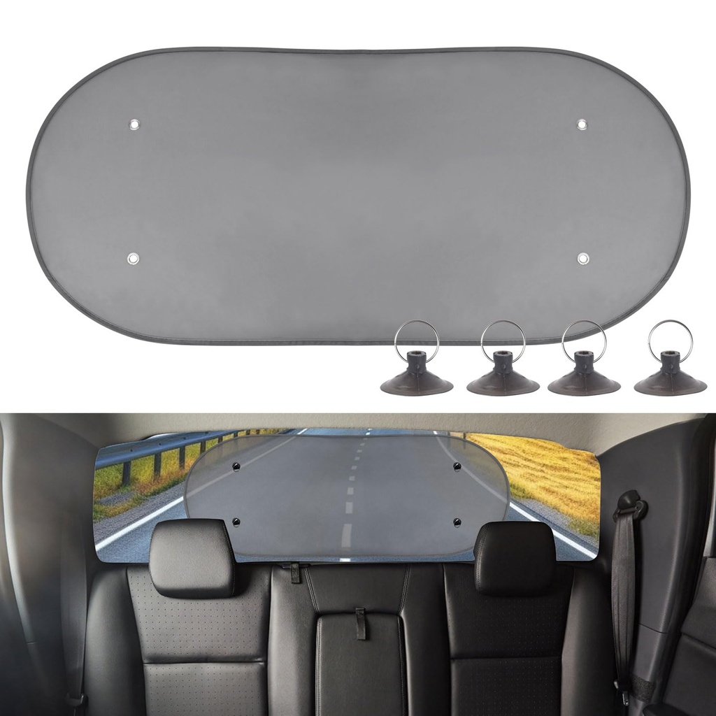 1PCS Universal Fit Rear Window Sunshades, Car Rear Window Sun Shade with Suction Cups, Doub