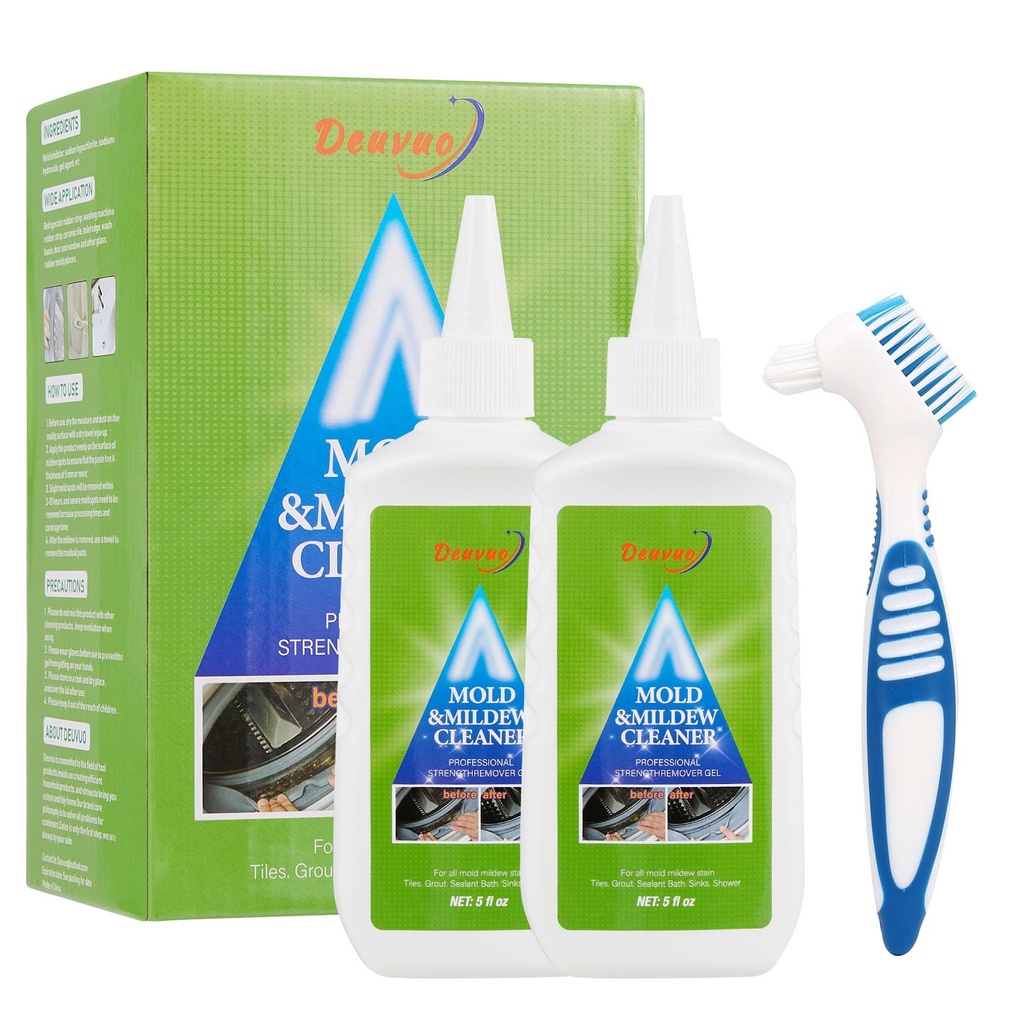 deuvuo Revolutionary Mould Remover Gel UK, Mold And Mildew Remover Gel With Brush, large Ca