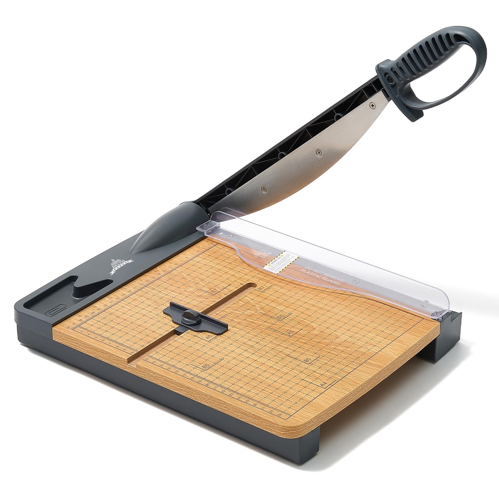 JIELISI Wood Paper Cutter Cutting Performance up to 32 Sheets,12 Inch Cut Length A4 Manual