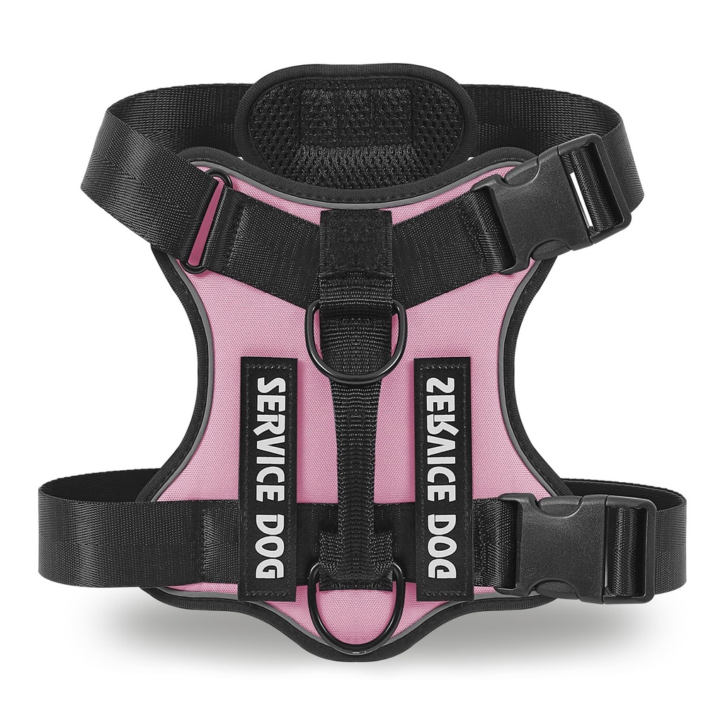 Belababy Dog Harness Small Medium Large, Reflective Tactical No Pull Harness for Dogs in Tr