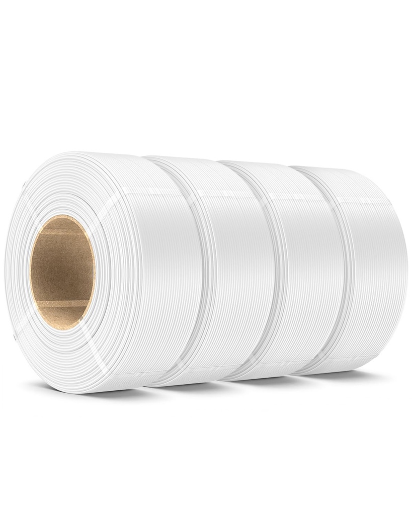 SUNLU PLA+ Filament Refill 1.75mm 4KG, No-Spool White PLA Plus Refill for Reusable Spool