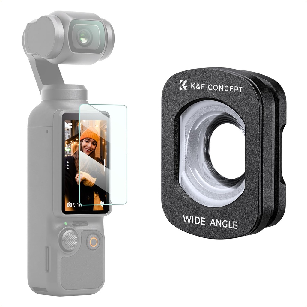 K&F CONCEPT Magnetic Wide Angle Lens Compatible with DJI OSMO POCKET 3, Wide Filter
