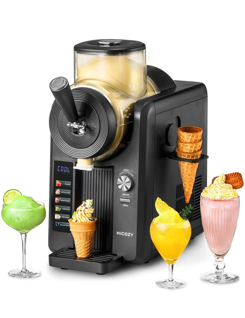 HiCOZY F3 Slush Machine, Ice Cream Maker, Slushie Maker Machine, No Ice and Blending Needed