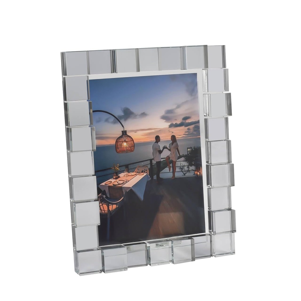 DONOUCLS Crystal 5x7Inch Picture Frame, Wedding Photo Frame Tabletop Display, Display Pictu
