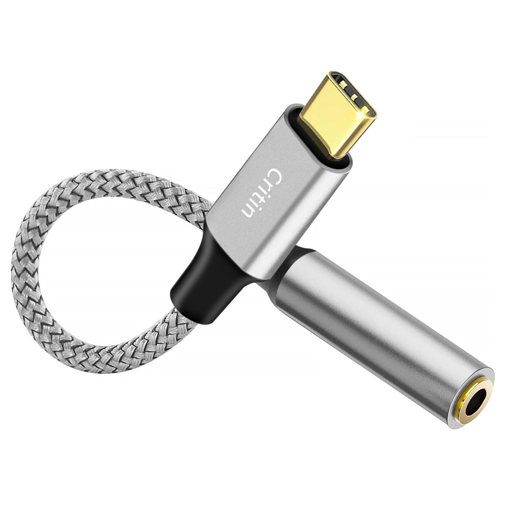USB C to 3.5mm Jack Adapter, Type C Headphone Aux Audio Adapter Compatible with iPhone 16/1