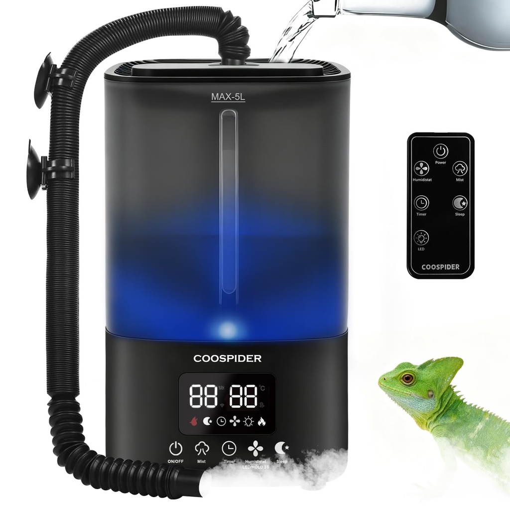 Tararium 5L Smart Reptile Humidifier with Auto Humidity Control - Terrarium Fog Machine