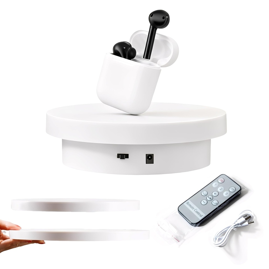 DXIA Rotating Display Stand, Motorized Rotating Display Stand, Noiseless Automatic Usb Revo