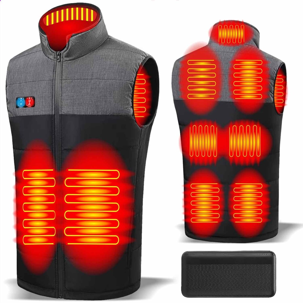 Panngu Heated Jackets for Men with 10000Mah Battery Pack, Upgraded Version Heated Vest Warm