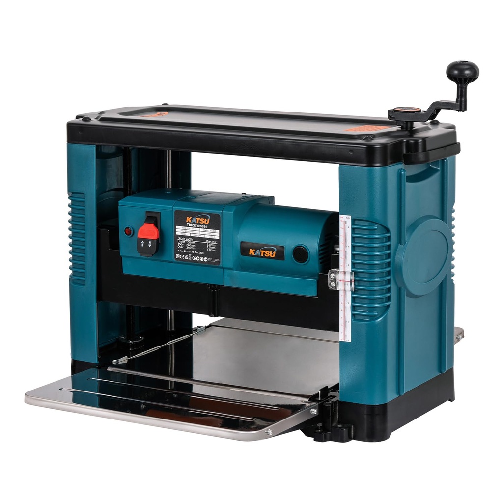 KATSU 1850W Thicknesser 330mm Electric Woodworking Planer Multi-Function Bench Top