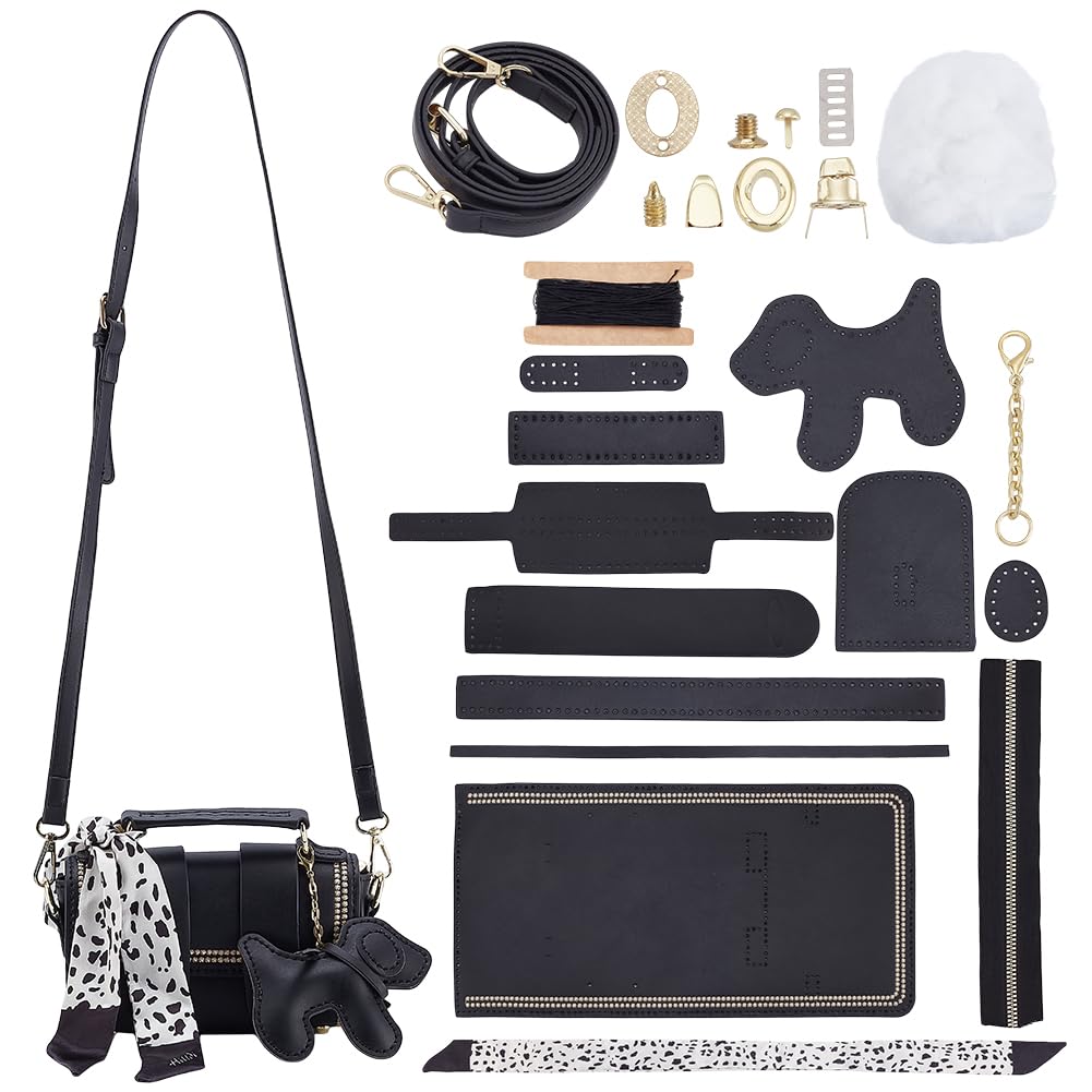 WEBEEDY Leather Bag Sewing Kit DIY Crossbody Bag Making Kit DIY Bag Kit for Women with Sewi