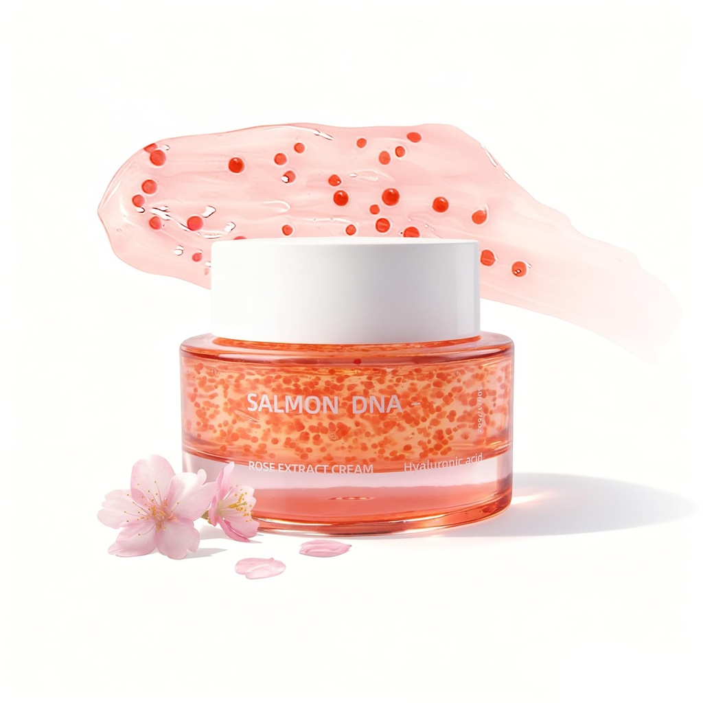PDRN Pink Collagen Capsule Face Cream, Lightweight Moisturizing Cream Hyaluronic Acid Multi