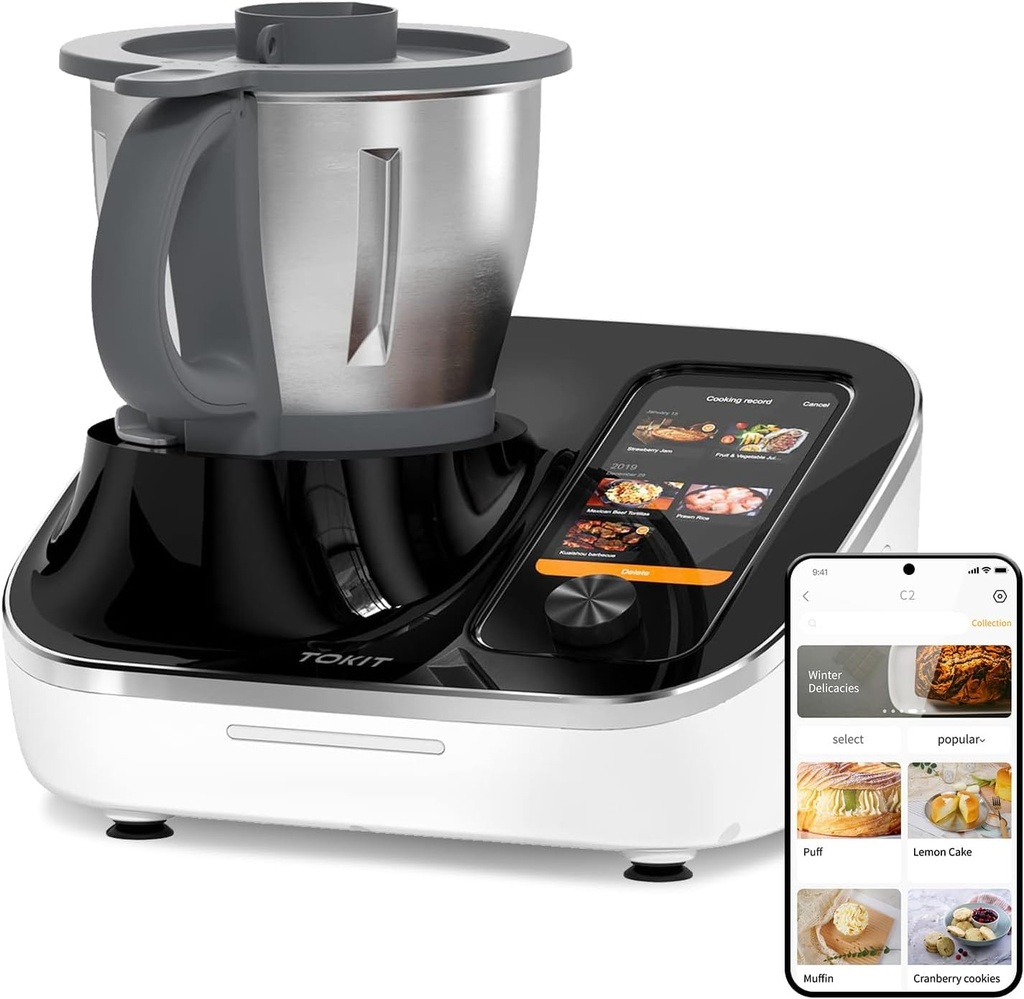 TOKIT C2 AI Omni Cook Robot, Food Processor Automatic Cooking Machine 21 Functions Cooker 