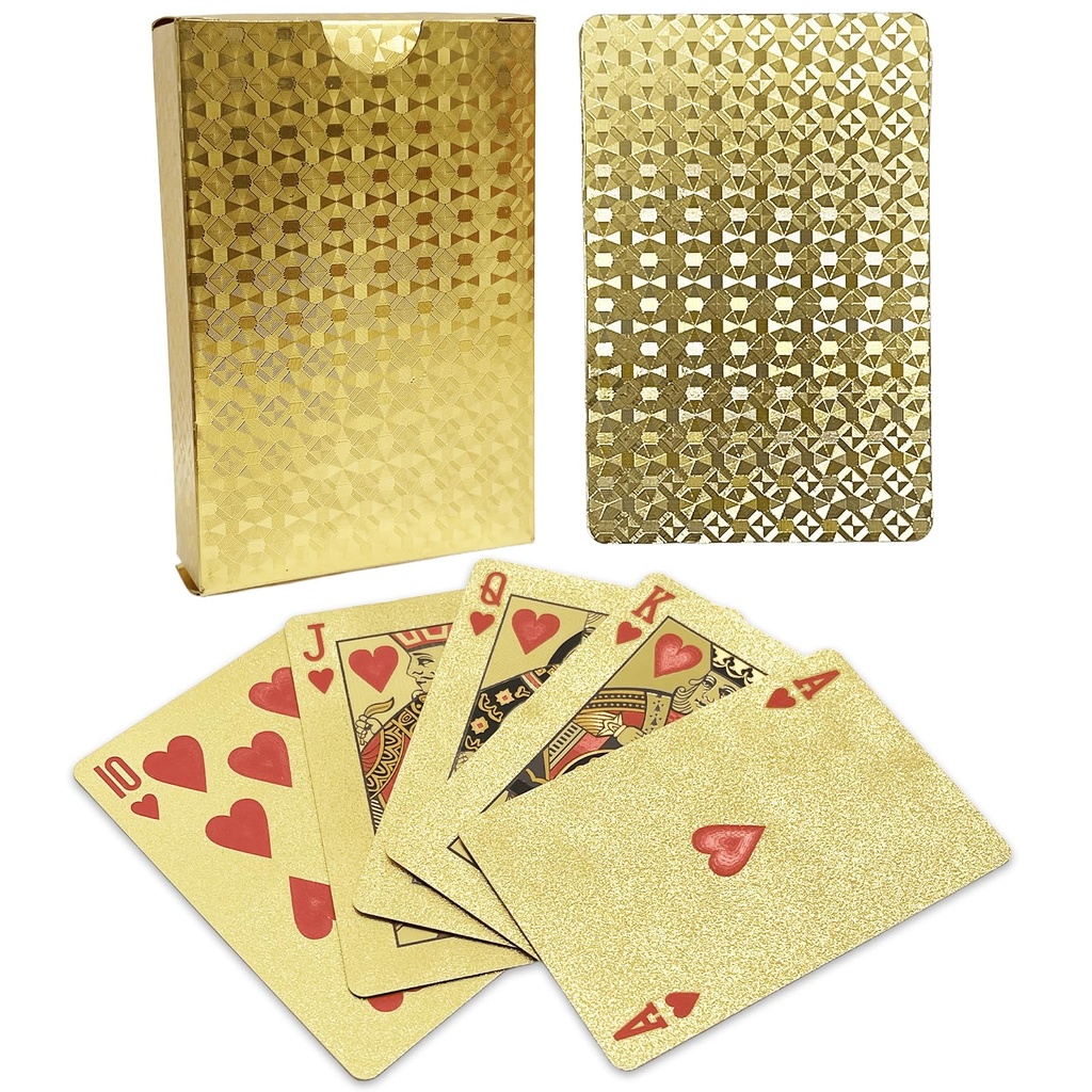 WJIASI Plastic Playing Cards - Waterproof, Washable Deck of Cards (UK) | Durable, Flexible,