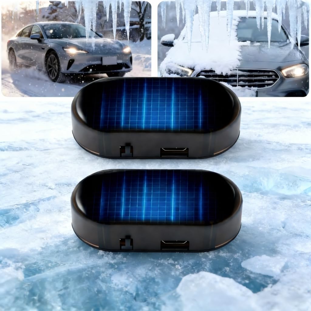 2pcs Electromagnetic Wave Anti Freezing and Snow Removal Device Electromagnetic Car Deicer,