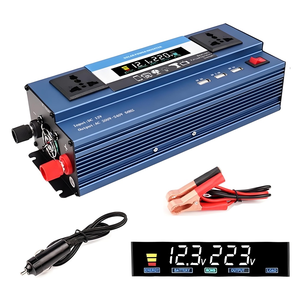 2600W Power Inverter 12V to 240V AC Pure Sine Wave Inverter,Car Inverter DC 12V to AC 240V