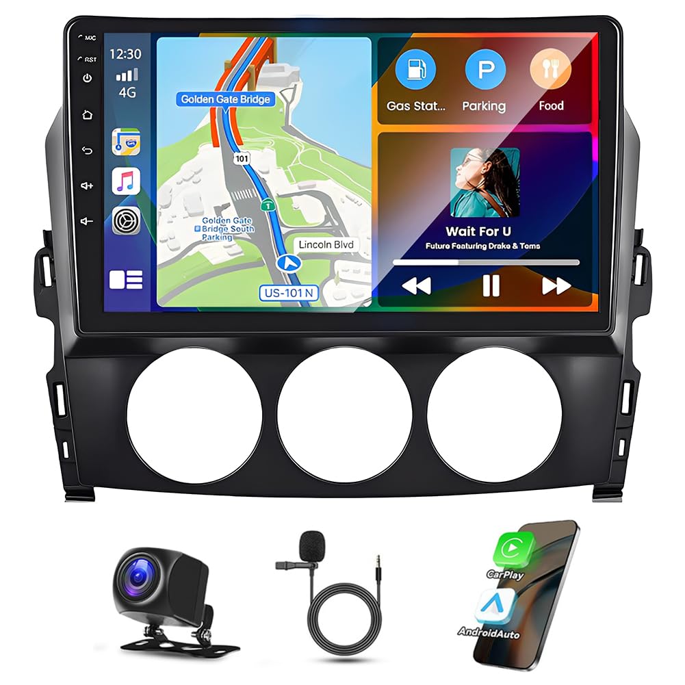 9 Inch 4G+64G Car Stereo for Mazda MX-5 MX5 MX 5 2006-2021 Android 14 IPS Touch Screen 2 Di