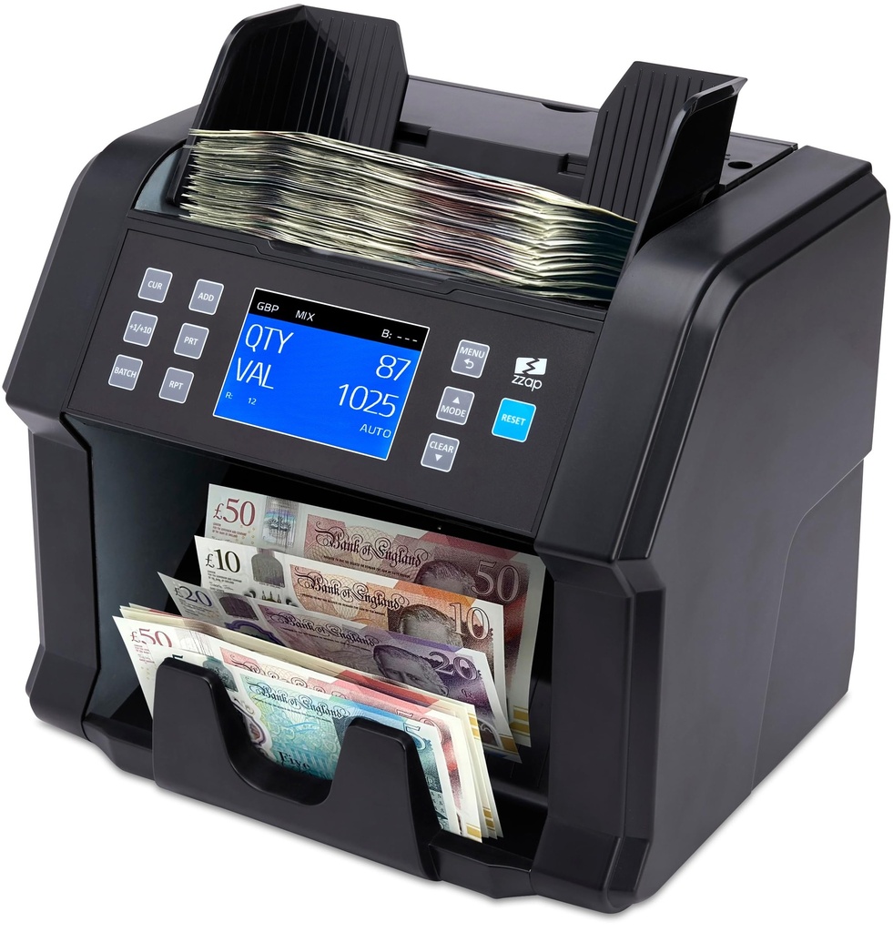 ZZap NC50 Banknote Counter & Counterfeit Detector - Mixed Denomination Value Counter