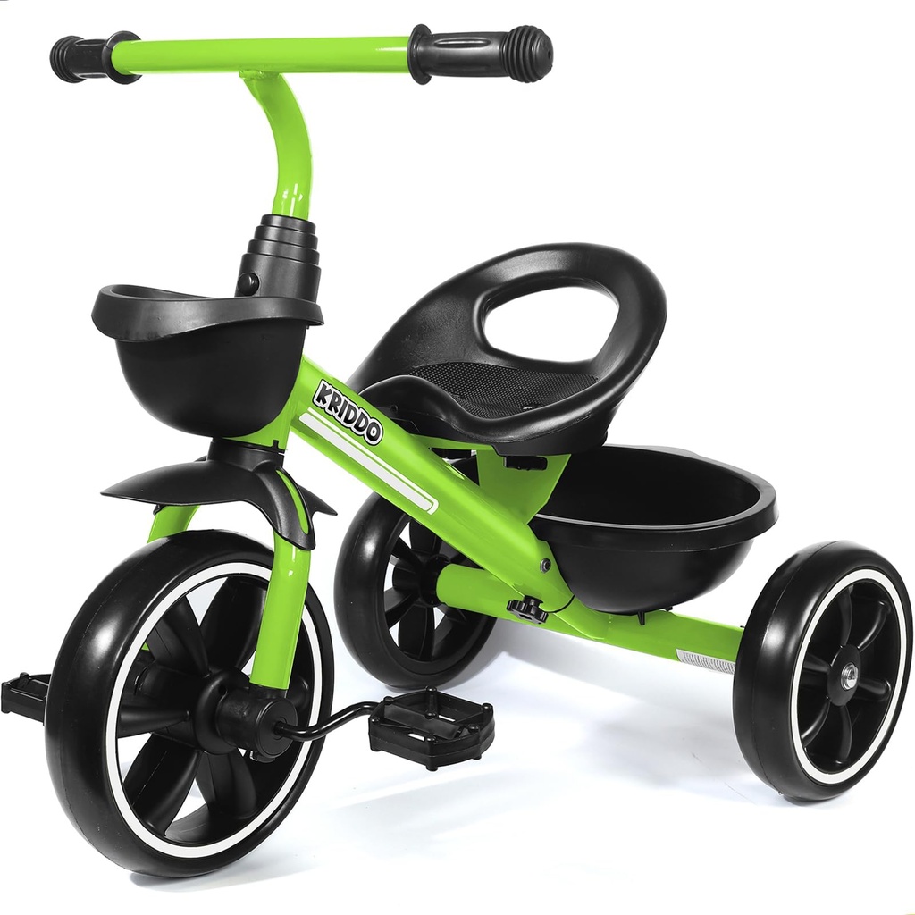 KRIDDO Kids Tricycles Age 24 Month to 5 Years, Toddler Kids Trike for 2.5 to 5 Year Old, Gif