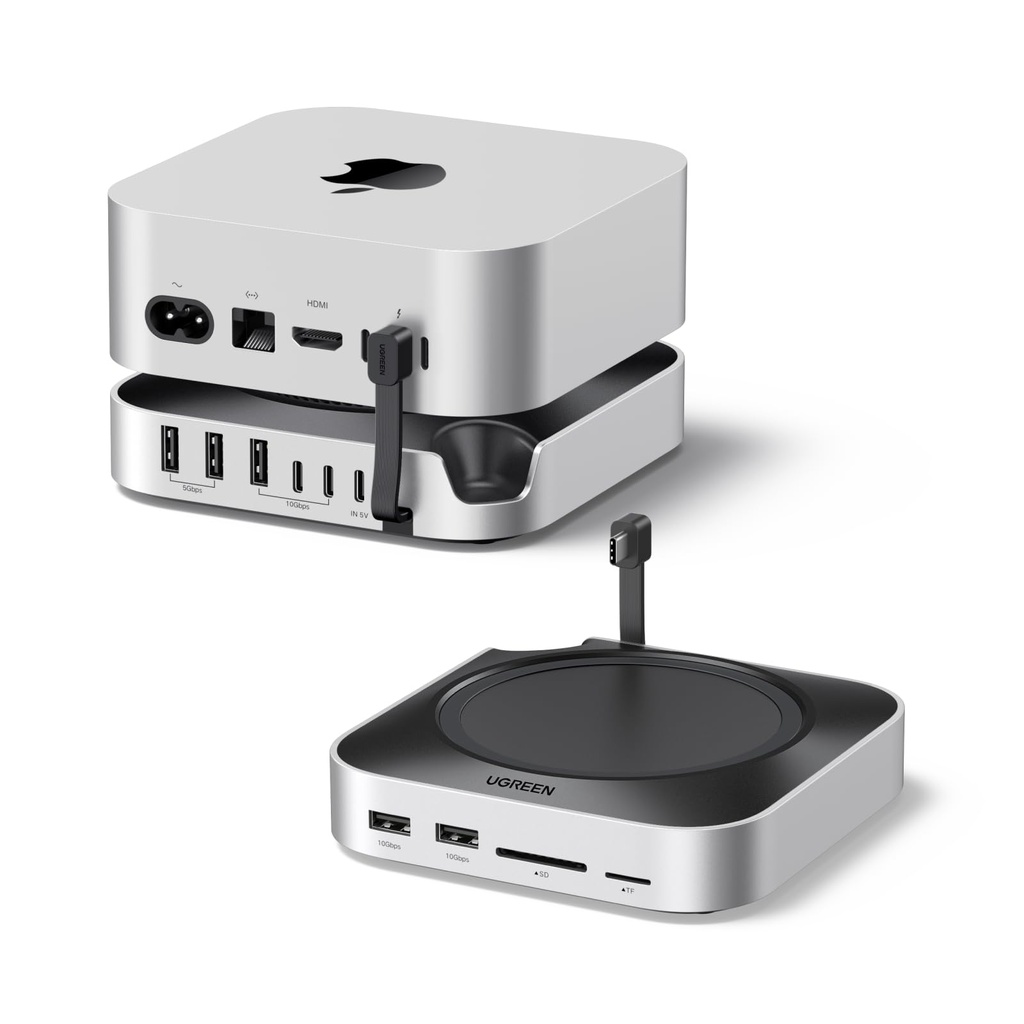 UGREEN Mac Mini M4 Dock with 10Gbps NVMe SSD Enclosure (Up to 8TB), USB C Hub with with 3x U