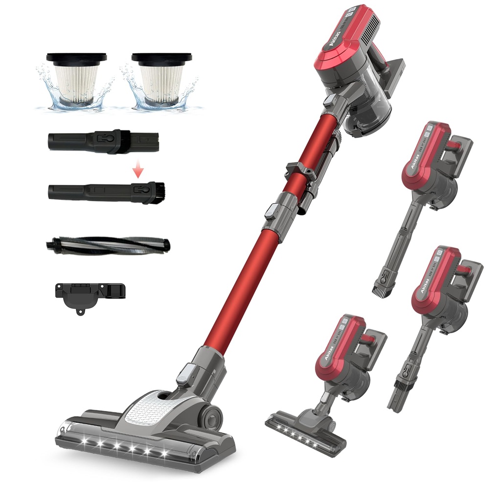 Akitas V10 Cordless Vacuum Cleaner - 450W Strong Power, Up to 30kPa Suction Power, 2.15kg Ul