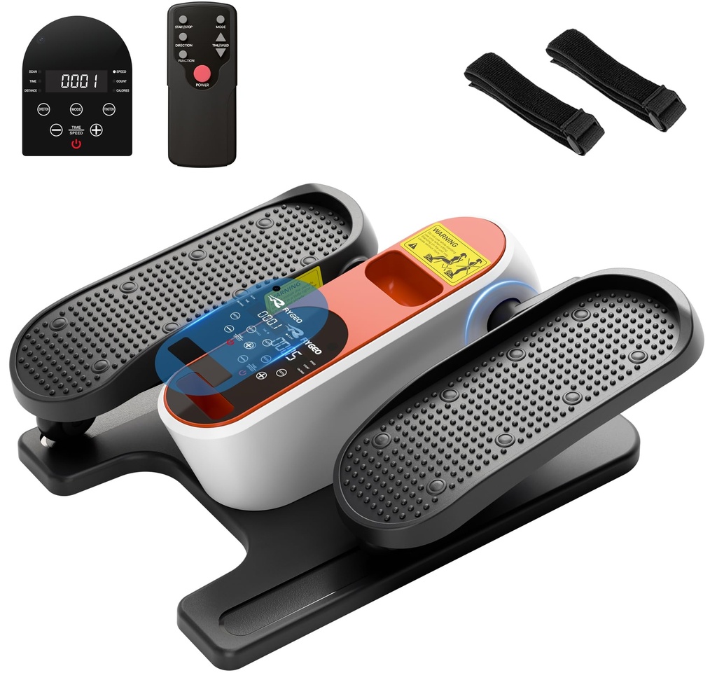 Mini Elliptical Leg Exerciser, Electric Seated Pedal Exerciser for Seniors, Under Desk Elliptical