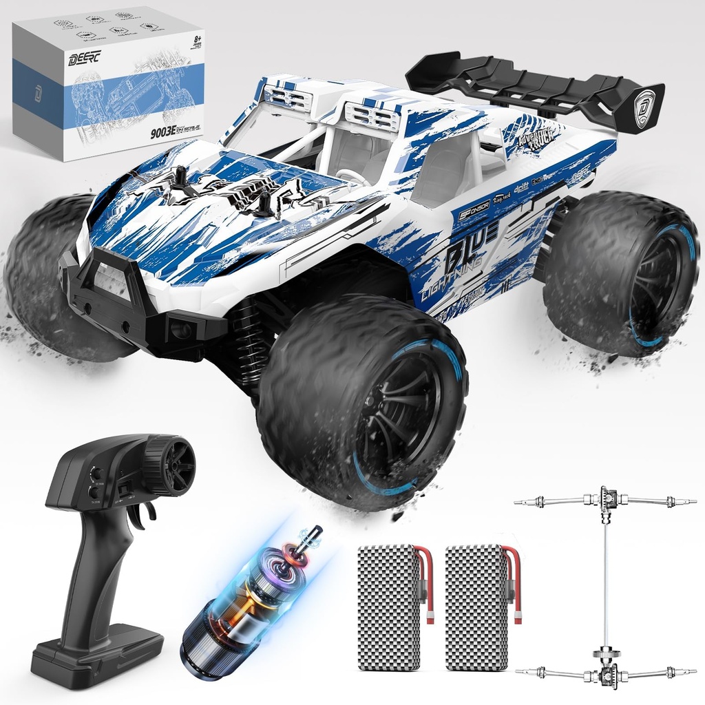 DEERC 9003E 1:14 All Terrain RC Cars, 40KPH High Speed Off Road RC Truck,4WD Remote Control