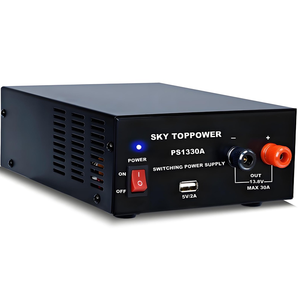 DC Power Supply 13.8V 30A Benchtop AC to DC Converter 5V/2A USB Port, Powering Amateur Radio