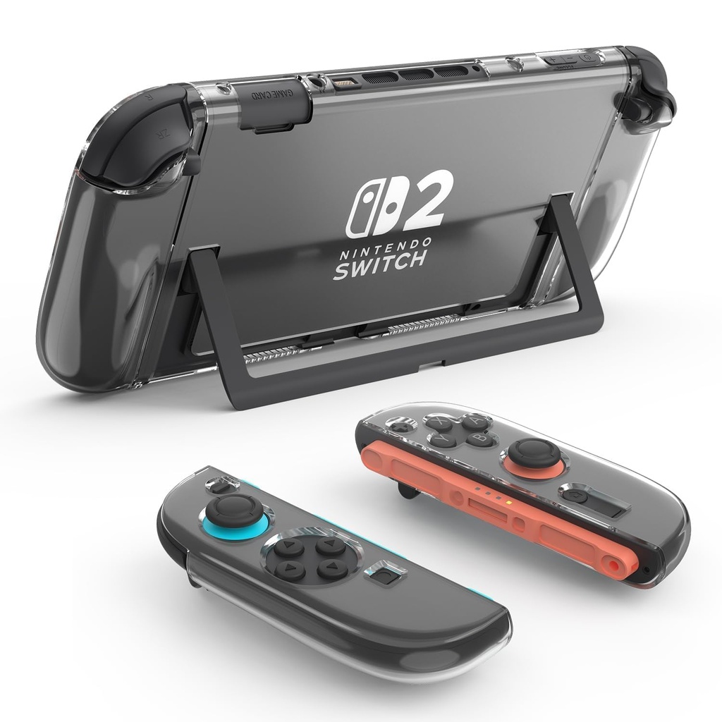 Modurio Switch 2 Protective Case for Nintendo Switch 2 Console (2025), Shockproof Clear Tra