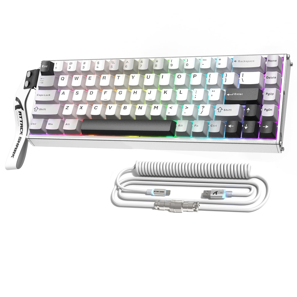 ATTACK SHARK X68MAX HE Full Aluminum CNC 8KHz Rapid Trigger Keyboard, 0.005mm Adjustable