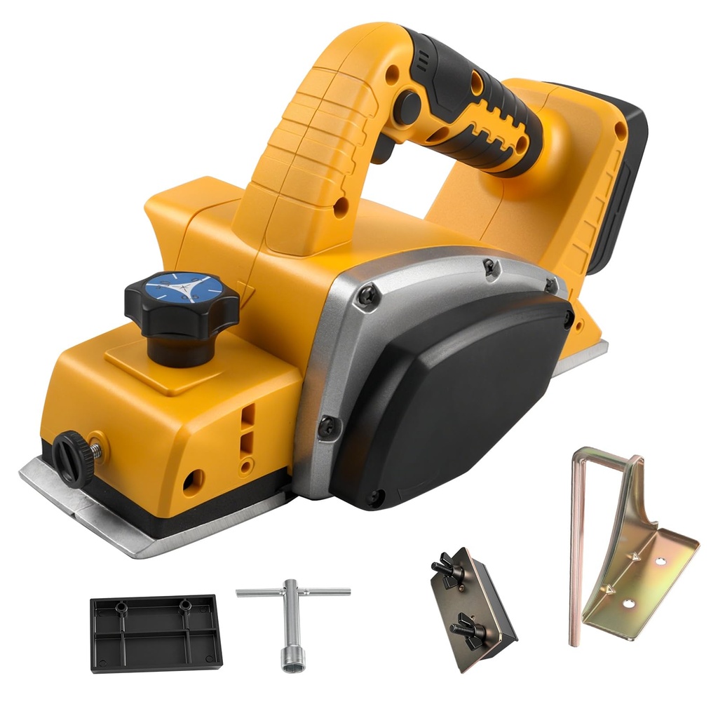 Cordless Electric Planer for Dewalt 20V Battery, 15000 RPM Brushless Electric Handheld Wood